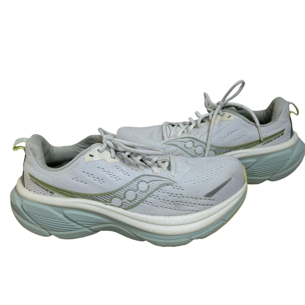 Saucony Hurricane 23 Womens Running Shoes White Mint S11027-241 Size 10